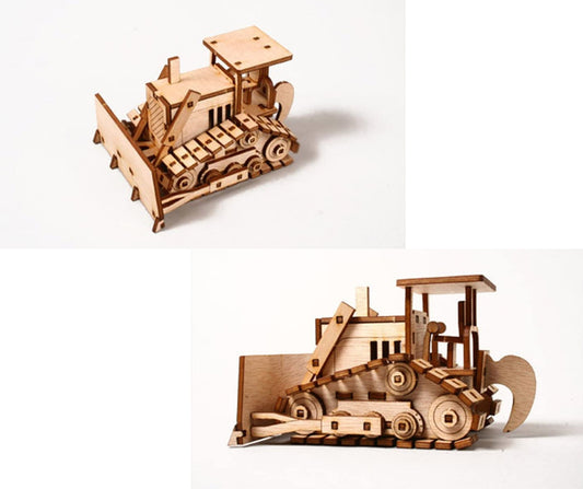 3D Drvena Slagalica – Buldožer