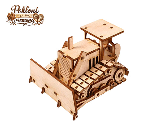 3D Drvena Slagalica – Buldožer