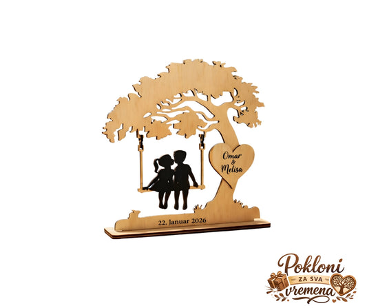 Personalizirani poklon za godišnjicu veze drvo