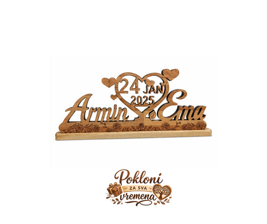 Personalizirani poklon za godišnjicu veze/braka srce