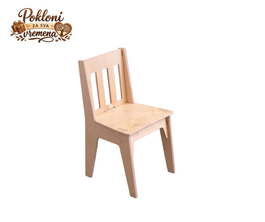 Drvena stolica za djecu 29,5x30,5x53,3 cm