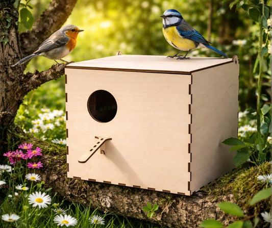 Drvena kućica za ptice Natural Box