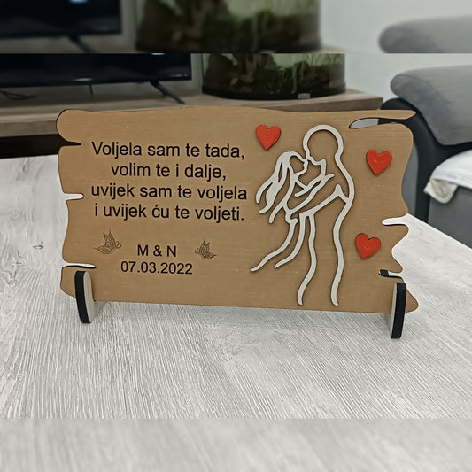 Personalizirani poklon za godišnjicu veze/braka vječni zagrljaj
