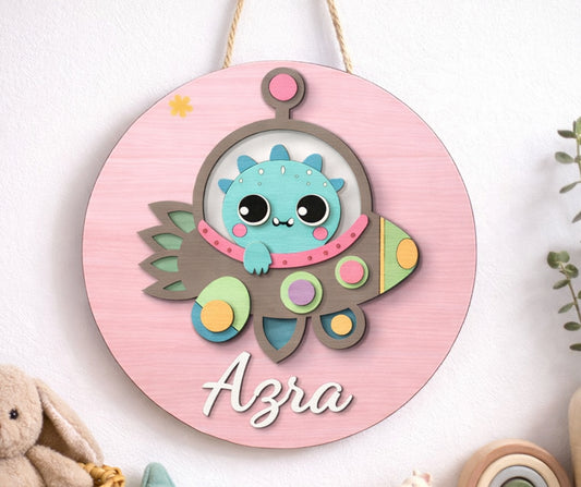 Personalizirani ukras sa imenom za dječiju sobu Svemir